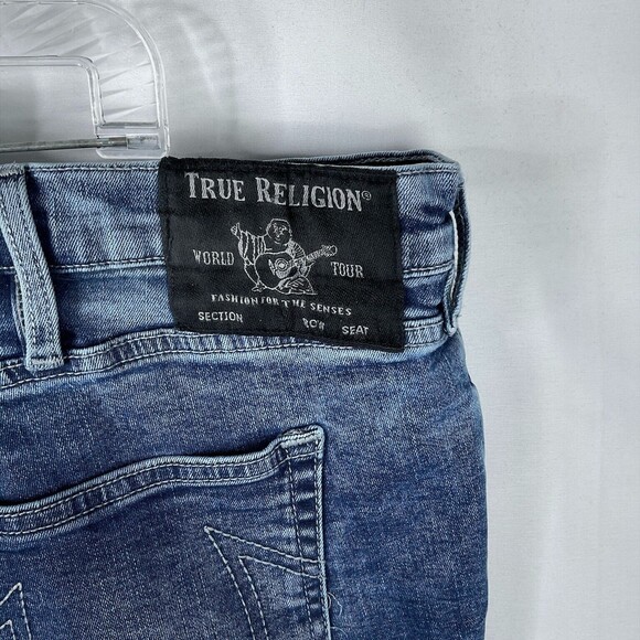 True Religion Men's Rocco Relaxed Skinny Blue Denim Jeans Sz 44 X 34(Actual 45) - Picture 10 of 12